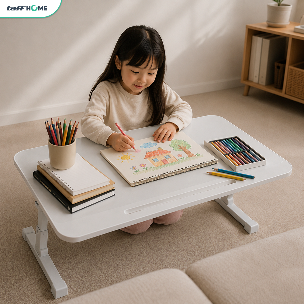 TaffHOME Meja Lipat Laptop Belajar Foldable Bed Table Adjustable - KS02 Gambar produk TaffHOME Meja Lipat Laptop Belajar Foldable Bed Table Adjustable - KS02 - 5