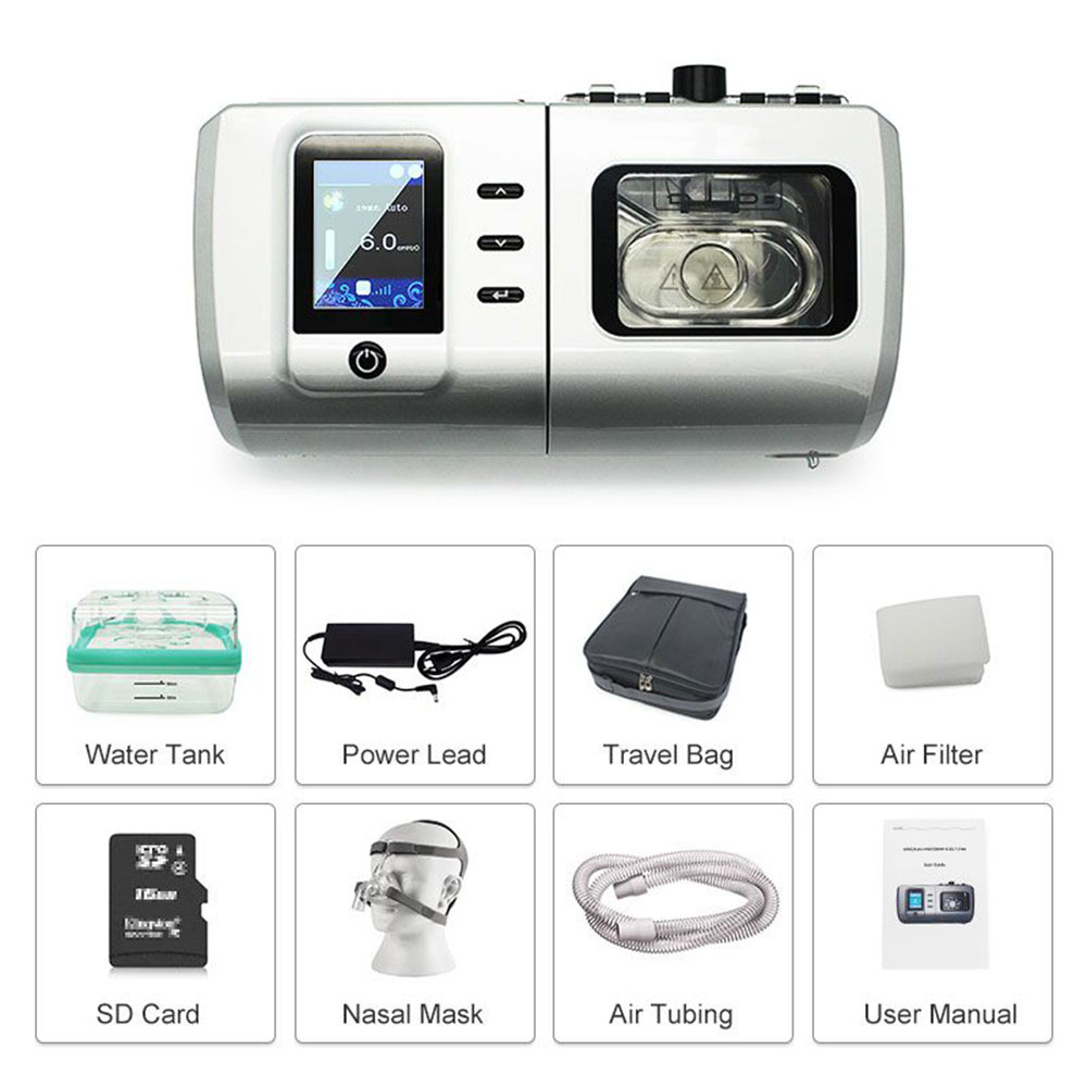 Ve Sleep Apnea Alat Terapi Gangguan Tidur CPAP Auto 220ml 60W 2.8 Inch - ST25/DS-6 Gambar produk Ve Sleep Apnea Alat Terapi Gangguan Tidur CPAP Auto 220ml 60W 2.8 Inch - ST25/DS-6 - Kemasan