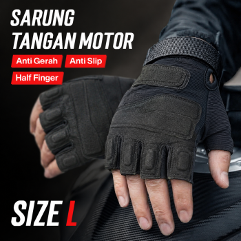 BATTLE WOLF Sarung Tangan Motor Tactical Half Finger - PC016
