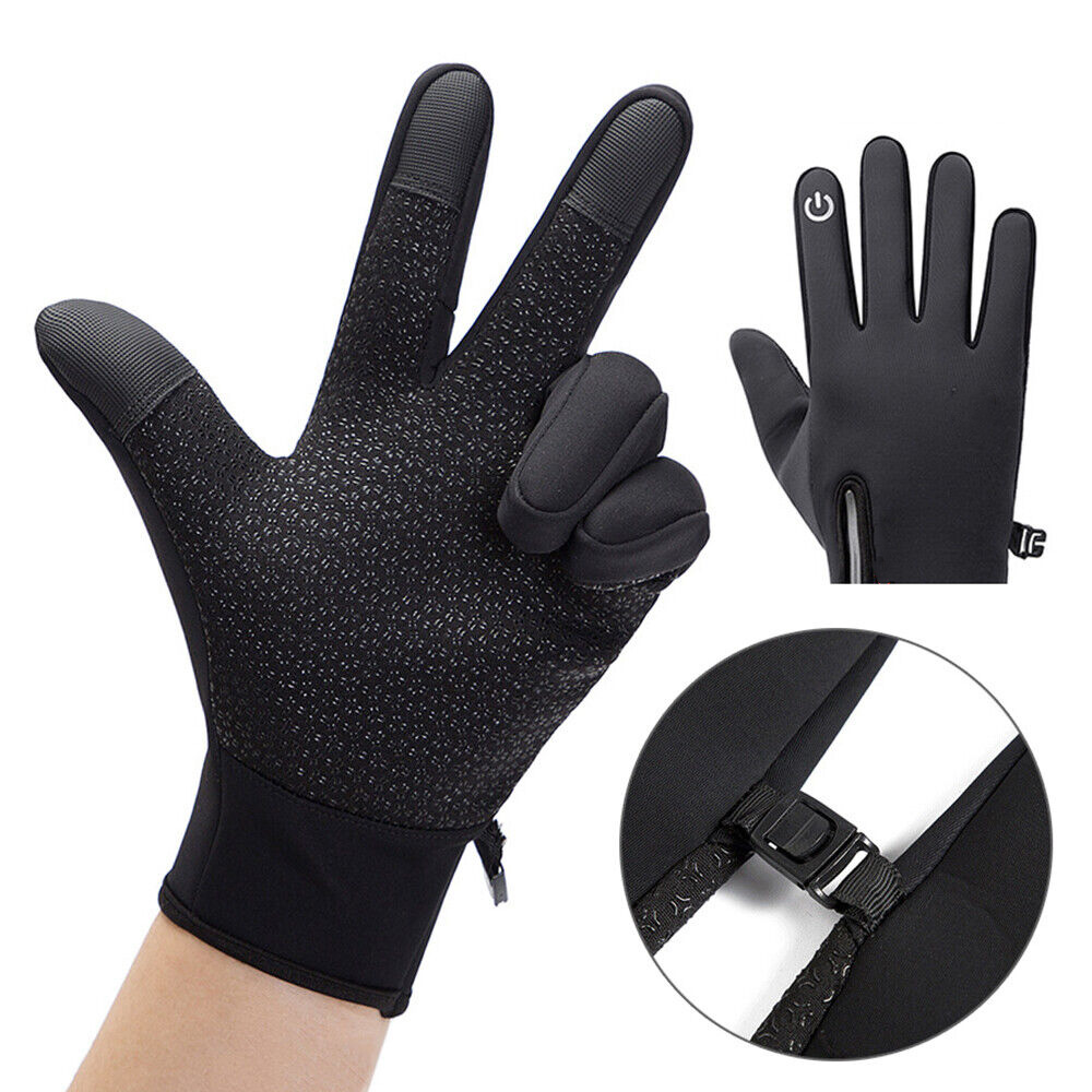Gambar produk SPORT Sarung Tangan Racing Glove SBR Pad Waterproof Touchscreen Size L - OZ910 - 1