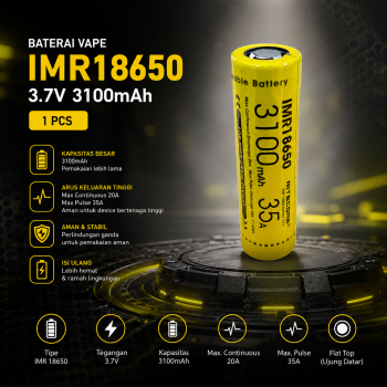 Gambar produk NITECORE Baterai Vape Rechargeable IMR18650 3.7 V 3100mAh 1 PCS