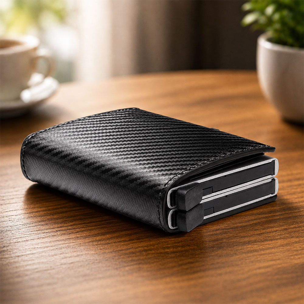 CEXI Dompet Kartu Anti RFID Portable 14 Slot dengan Klip Uang - 015 Gambar produk CEXI Dompet Kartu Anti RFID Portable 14 Slot dengan Klip Uang - 015 - 3