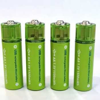 Gambar produk PIN Baterai Isi Ulang AA Rechargeable USB 1500MwH 1.5V 4 PCS - MB240 - Kemasan