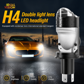 DualVision Lampu Depan Mobil Headlight LED H4 6000K 10000 Lumens 2 PCS - A6