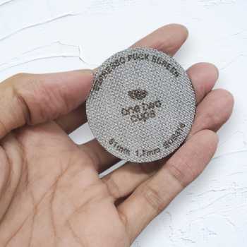 Gambar produk One Two Cups Puck Screen Portafilter Espresso Machine 150 Micron 51mm 1.7mm - SUS3 - 2
