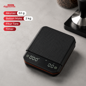 Gambar produk Taffware Digipounds Timbangan Kopi Digital Timer Coffee Scale 0.1g 2kg - CN668