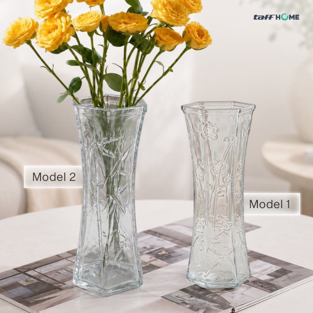 Gambar produk TaffHOME Vas Bunga Dekorasi Interior Ruang Tamu Motif Bambu Model 1 11.5x29.5cm - AR-3A - 7