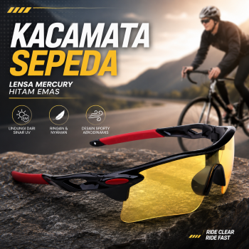 OULAIOU Kacamata Sepeda Lensa Mercury UV Protection Cycling Sunglasses - 9181