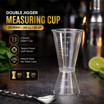 One Two Cups Gelas Ukur Bartender Double Jigger Measuring Cup - JK-228