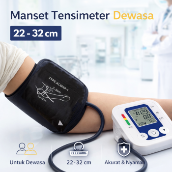 Gambar produk TaffOmicron Manset Tensimeter Dewasa Universal Arm Cuff Replacement 22-32cm - B02
