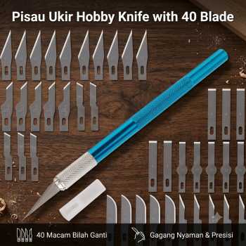 KUAIQU Pisau Ukir Carving Art Hobby Knife Cutter Blade with 40 Blade - 9309