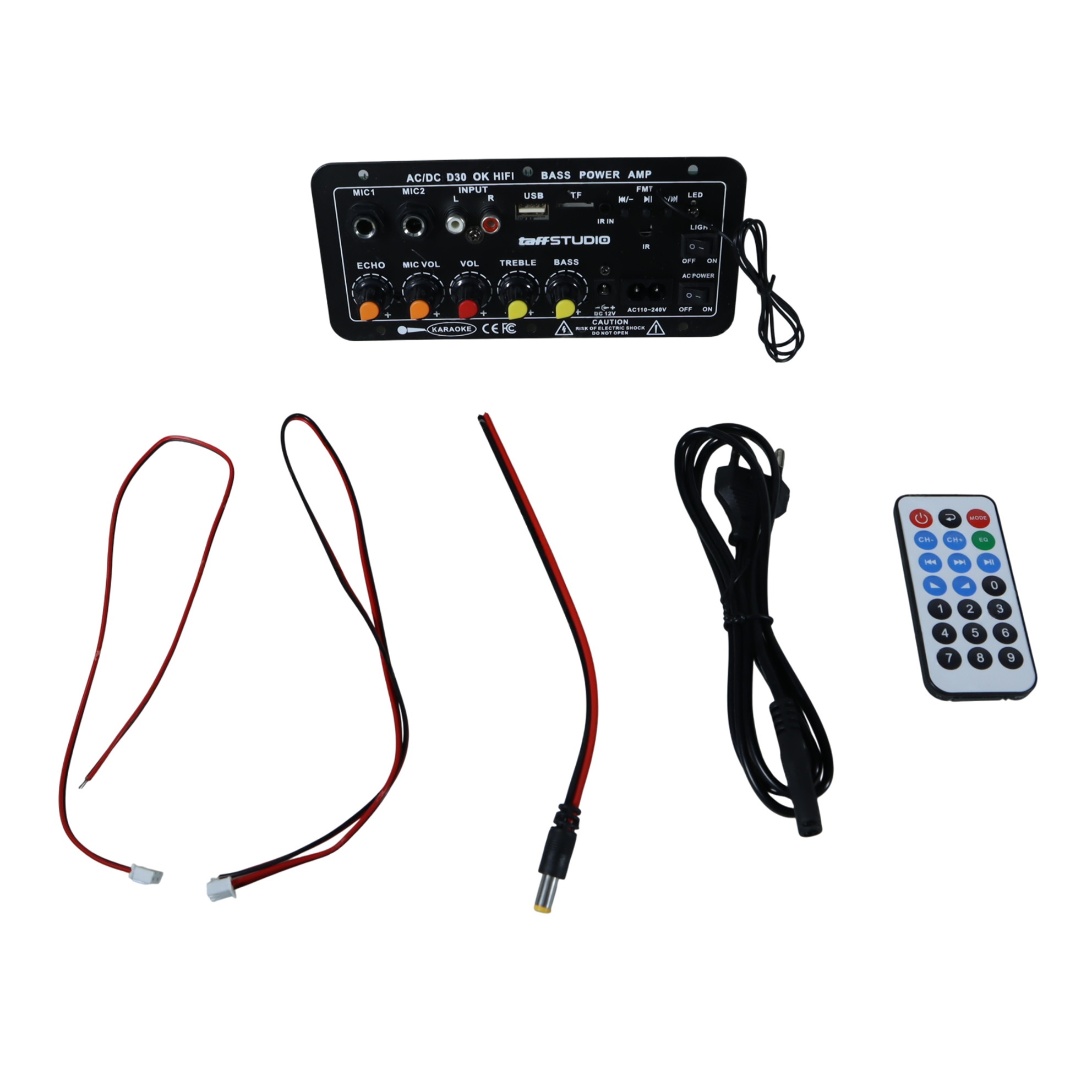 Gambar produk TaffSTUDIO Amplifier Board Audio Bluetooth USB Subwoofer DC 12V - D30 - 5