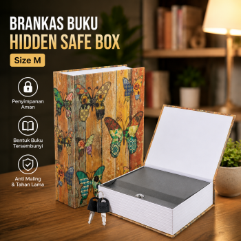 TaffGUARD Brankas Buku Novel Manual Hidden Safe Box Anti Maling Size M - KB-20L