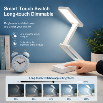 Gambar produk GGBE Lampu Meja Belajar Lipat LED Recharge 3 Color 10W 1500mAh - A24 - 2