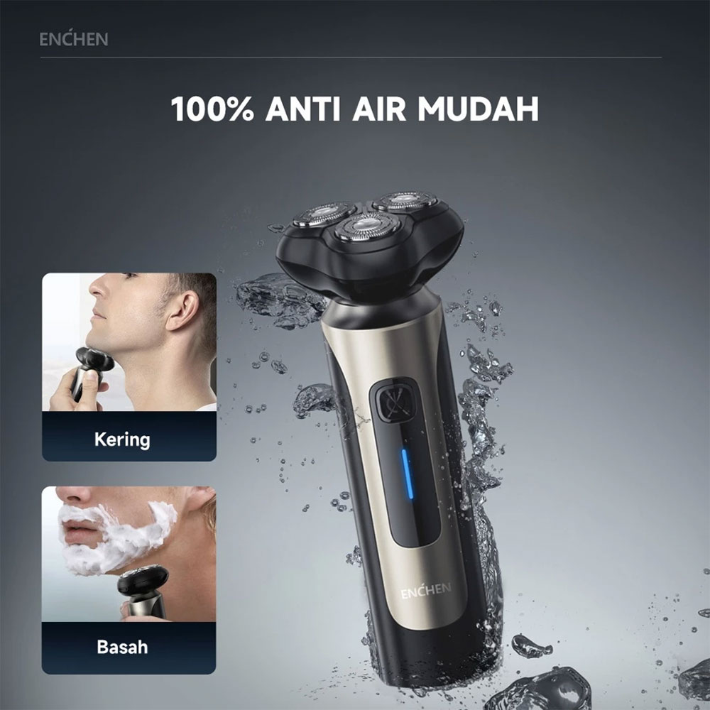 ENCHEN Alat Cukur Elektrik 3D Magnetic Electric Shaver 5W 500mAh - Blackstone 8 Gambar produk ENCHEN Alat Cukur Elektrik 3D Magnetic Electric Shaver 5W 500mAh - Blackstone 8 - 7