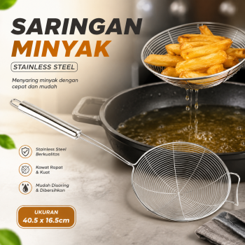 SPIMMER Saringan Minyak Serokan Gorengan Stainless Steel - KT399