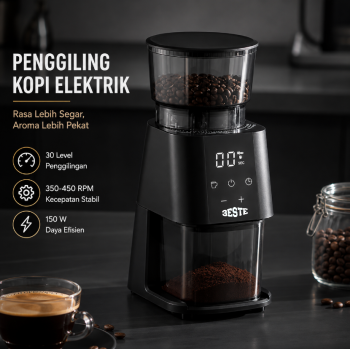Trieste Penggiling Kopi Elektrik Coffee Bean Grinder 30 Level 100g - YF109