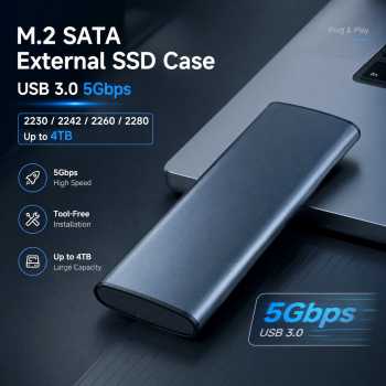 Gambar produk MSTY M.2 SATA External SSD Case Enclosure USB 3.0 5Gbps - VT811