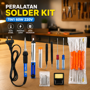 Gambar produk Taffware Peralatan Solder Kit 7in1 Soldering Iron 60W 220V - CS-31 E