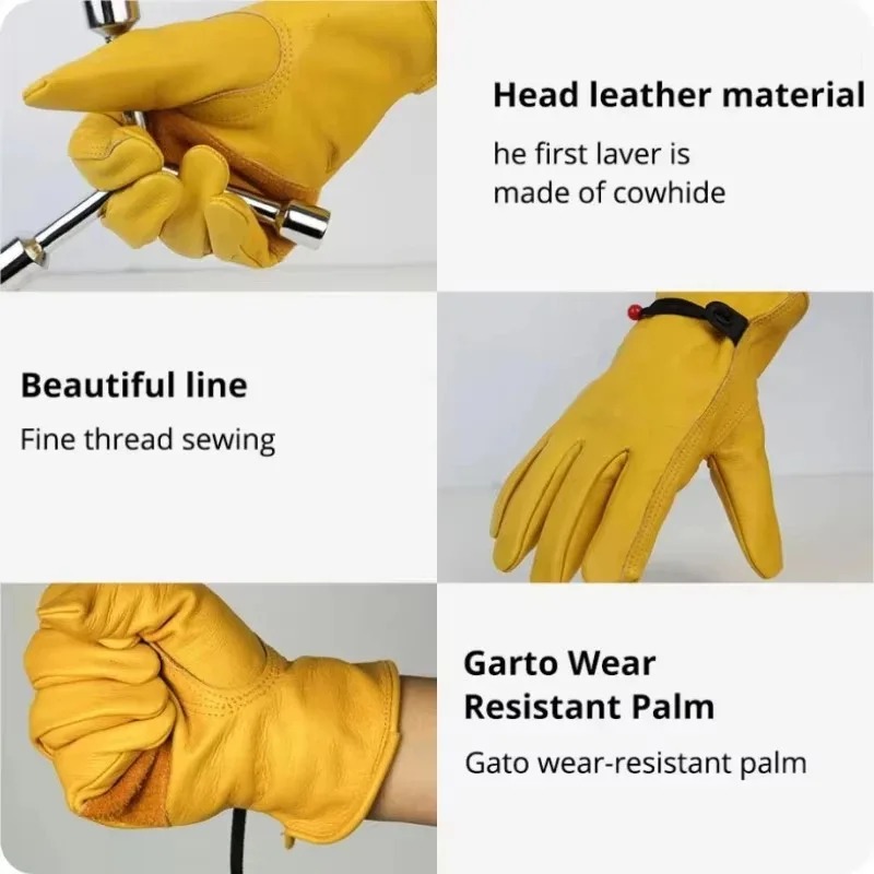 Lamount Sarung Tangan Las Kulit Sapi Cowhide Welding Gloves L - STL-25 Gambar produk Lamount Sarung Tangan Las Kulit Sapi Cowhide Welding Gloves L - STL-25 - 3