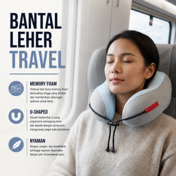 DIKAM Bantal leher Travel Memory Foam U-Shaped Neck Pillow - kkzp0152
