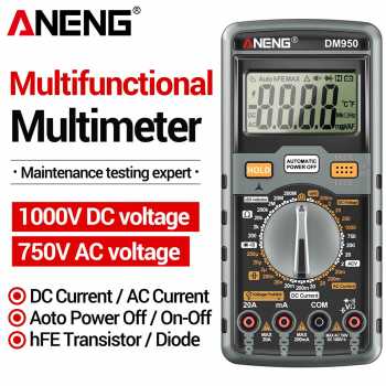 ANENG Digital Multimeter Voltage Tester AC DC 1999 Counts - DM950