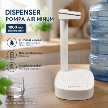 KESOTO Dispenser Meja Pompa Air Minum Elektrik Desktop Rechargeable - FY-817