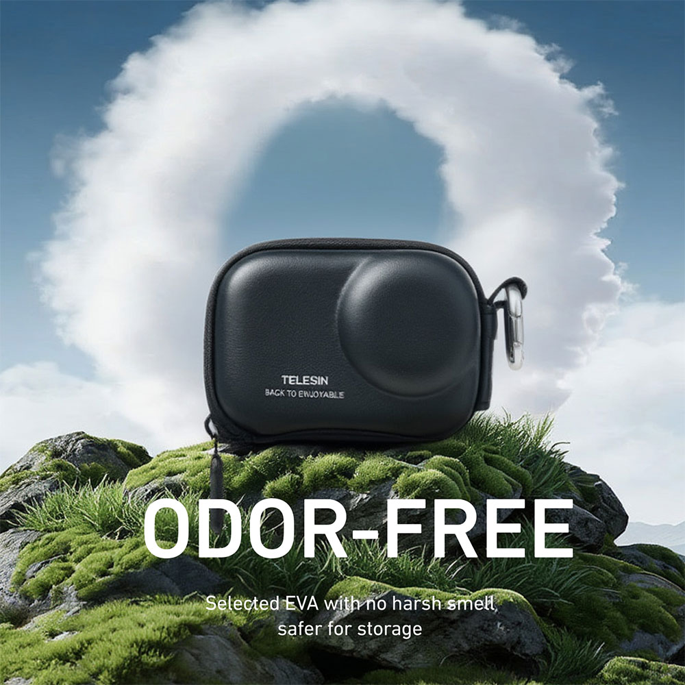 TELESIN Tas Kamera Aksi Mini for DJI Osmo Action 3/4/6/5 Pro Storage - S6-PRC-33BK-TDJ Gambar produk TELESIN Tas Kamera Aksi Mini for DJI Osmo Action 3/4/6/5 Pro Storage - S6-PRC-33BK-TDJ - 3