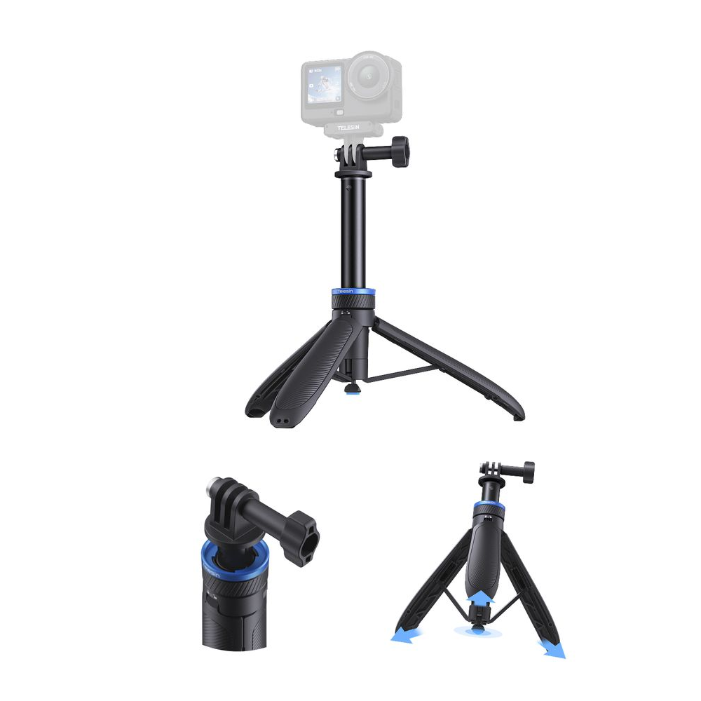 Gambar produk TELESIN Tripod Mini Kamera Aksi Tongsis Monopod Three Prong 65cm - S1-TSS-08 - 8
