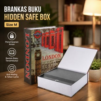 TaffGUARD Brankas Buku Novel Manual Hidden Safe Box Anti Maling Size M - KB-20L