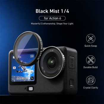TELESIN Lens Camera Filter Black Mist 1/4 for DJI Osmo Action 6 - S5-FLT-49-TDJ