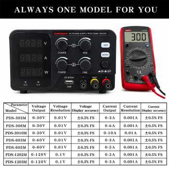 Gambar produk Taffware Adjustable DC Power Supply Variable Voltage 30V 10A 300W - PDS-3010M - 7