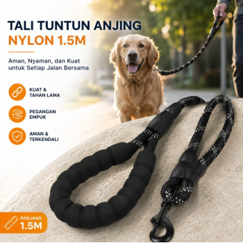 Gambar produk Tali Tuntun Anjing Dog Leash Rope Nylon Rope 1.5M - M10