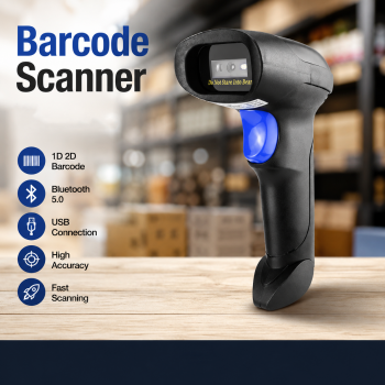 KEFFAR Barcode Scanner 2in1 Bluetooth USB Scanning Gun 1D 2D - L8BL