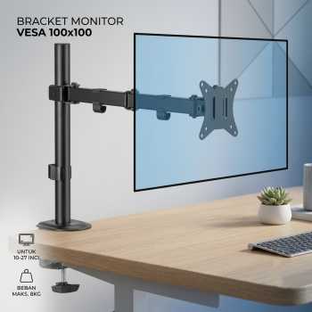 Taffware Bracket Monitor Table Mount Clamp VESA 100x100 10-27 Inch TV - Z011