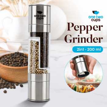One Two Cups Penggiling Lada 2in1 Adjustable Salt Pepper Grinder 200ml - OT-22
