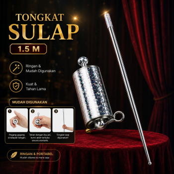 DIDIHOU Tongkat Sulap Appearing Metal Cane Magic Trick - Mstk-002