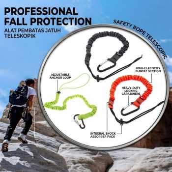 WOMA Tali Pengaman Anti Jatuh Safety Rope Telescopic Carabiner Hook - WM01
