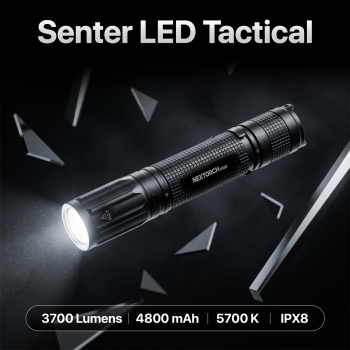 NEXTORCH Senter LED Mini Bright Tactical Waterproof IPX8 3700 Lumens - E52D