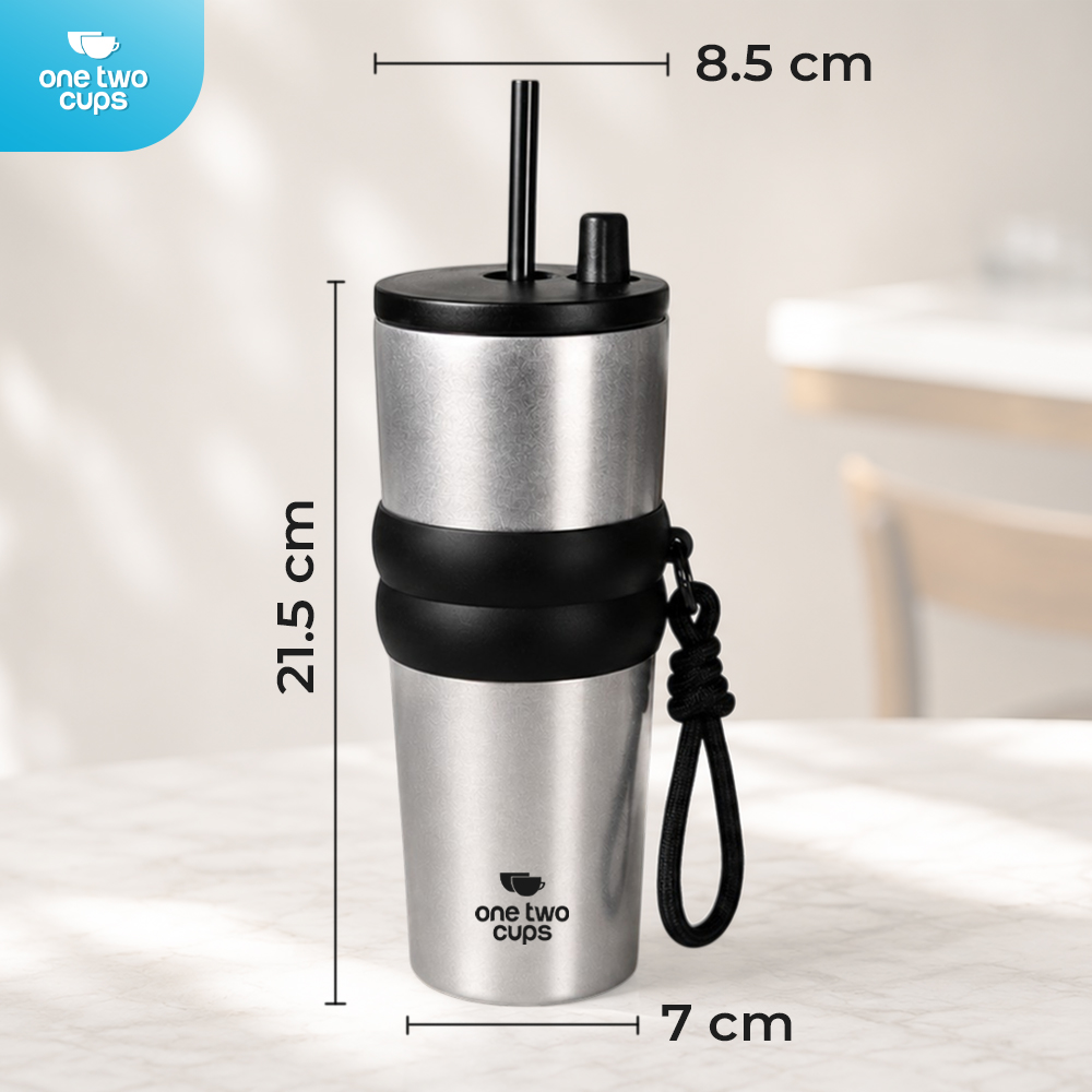 Gambar produk One Two Cups Botol Minum Tumbler Air Panas Dingin with Straw 710ml - YS-1000 - 8