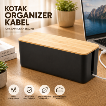 RONAR Kotak Organizer Kabel Wire Cable Storage Box Dustproof - FT-200