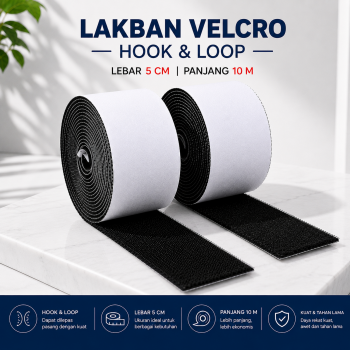 HAFINE Lakban Velcro Hook and Loop Magic Nylon Sticker - ZNK100