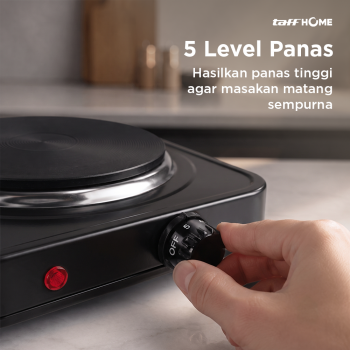 Gambar produk TaffHOME Kompor Listrik 2 Tungku Portable Hot Plate 2000W - H2-2000-04 - 3