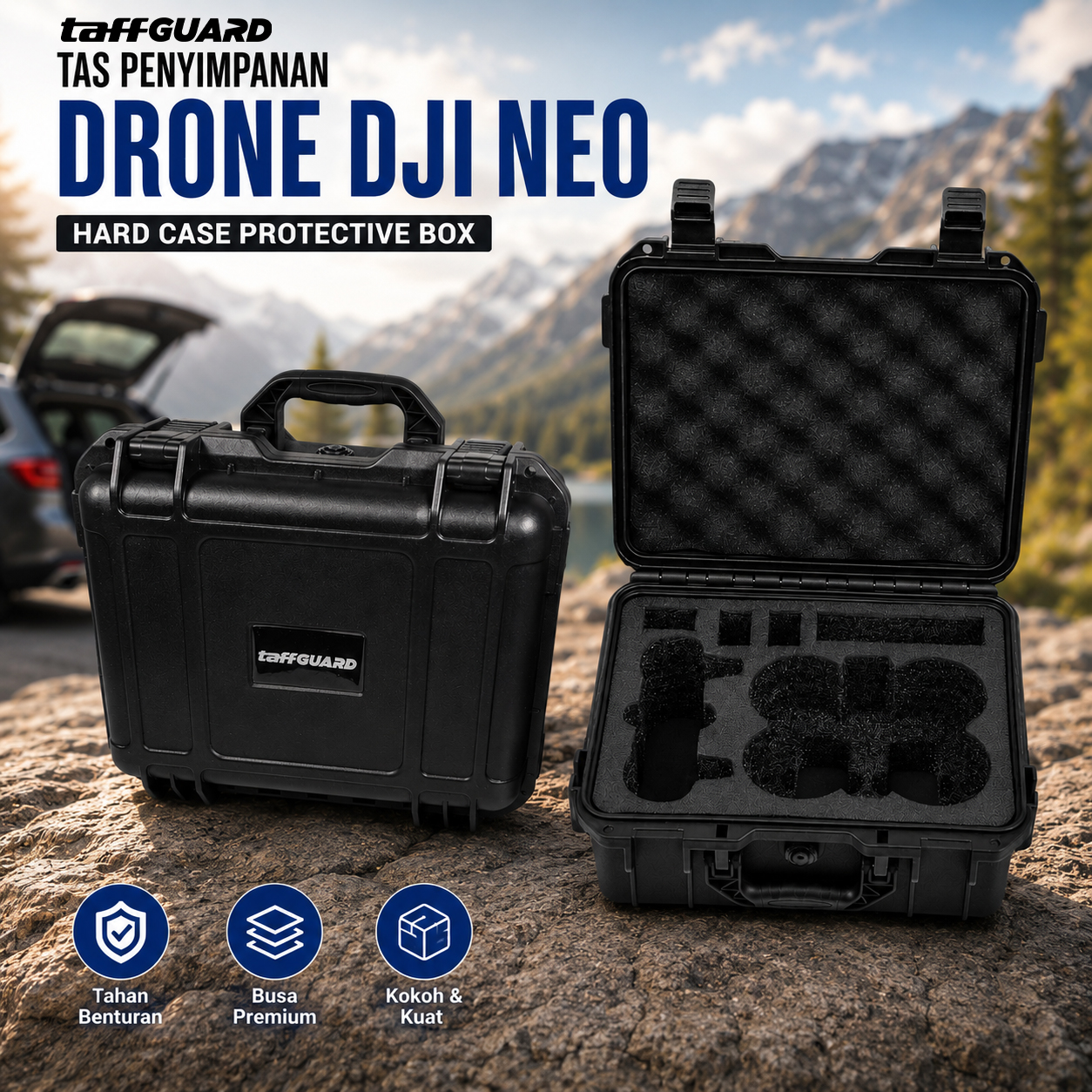 TaffGUARD Tas Drone DJI Neo Hard Case Protective Box Storage Bag - Y28 Gambar produk TaffGUARD Tas Drone DJI Neo Hard Case Protective Box Storage Bag - Y28 - Utama