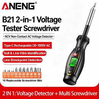 ANENG Obeng Tespen Tester Pen Non Contact Digital Display Alarm - B21