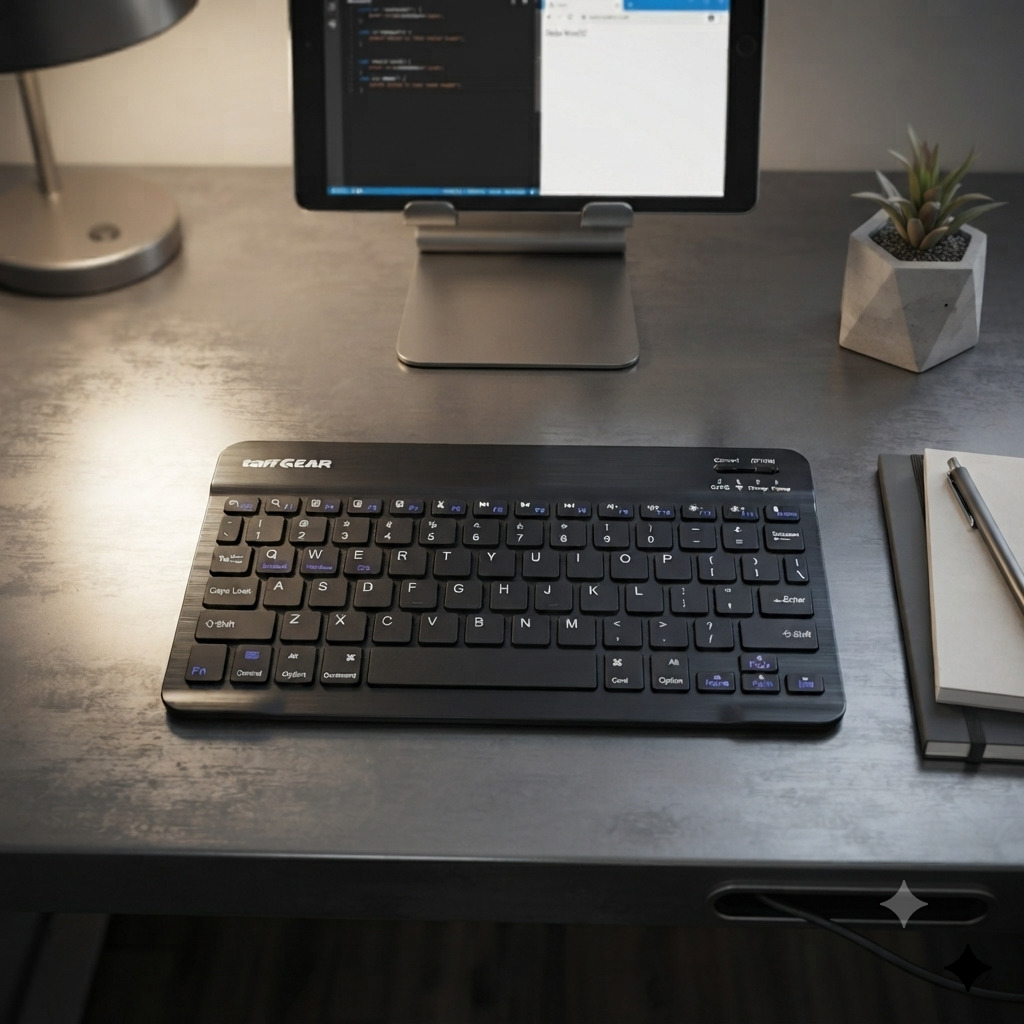 TaffGEAR Keyboard Wireless Mini Bluetooth 3.0 Rechargeable - JP100 Gambar produk TaffGEAR Keyboard Wireless Mini Bluetooth 3.0 Rechargeable - JP100 - 1