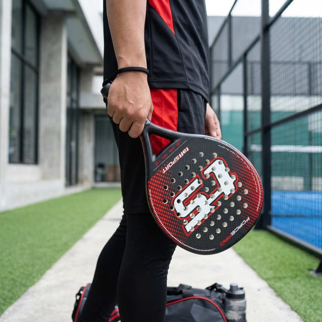Gambar produk TaffSPORT Raket Padel Teardrop Carbon Fiber 3.8cm Thickness 360g - 4013 - 8
