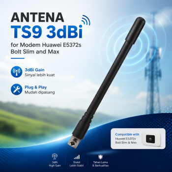 Antena Eksternal TS9 3dbi for Modem Huawei E5372s Bolt Slim and Max