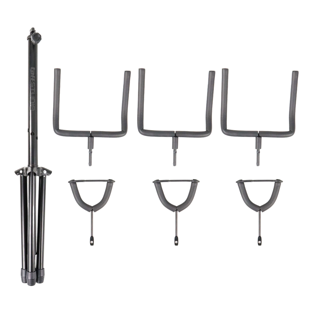 Gambar produk TaffSTUDIO Stand Gitar Folding 3 Dock Adjustable Besi - HG-20 - 8