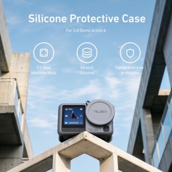 TELESIN Silicone Case DJI Osmo Action 6 Pelindung Kamera Silikon - S6-PTC-11GY